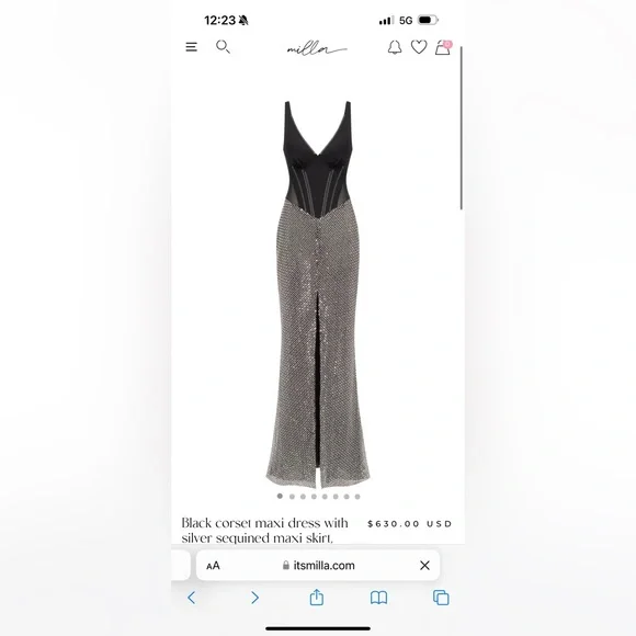 Dresses | Black Corset Maxi Dress With Silver Sequined Maxi Skirt Smoky Quartz | Poshmark Dresses | Black Corset Maxi Dress With Silver Sequined Maxi Skirt Smoky Quartz | Poshmark